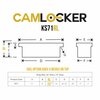 Camlocker 71in Crossover Truck Tool Box with Rail, Polished Aluminum KS71RL